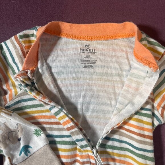 Honest Baby Zipper Footed Pajamas Bundle of 2 - Size 3-6 Months - Picture 3 of 6